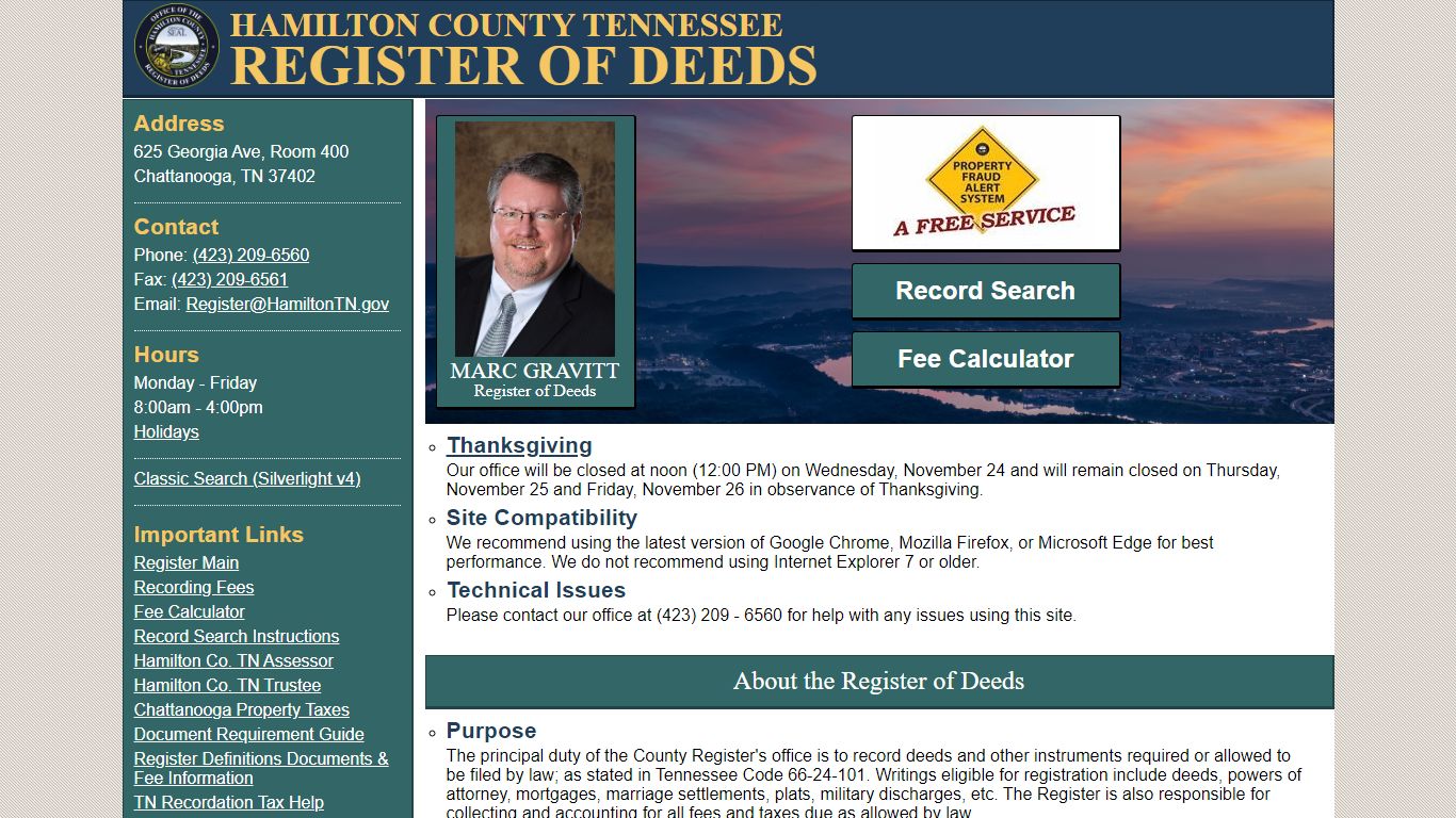 Hamilton Co. TN Register of Deeds - Hamilton County, Tennessee